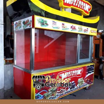 Gerobak jualan martabak minimalis dengan harga terjangkau