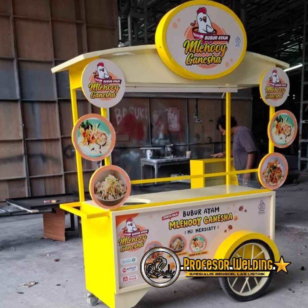 Jasa Custom Gerobak Bubur Ayam Unik dan Menarik di Bekasi
