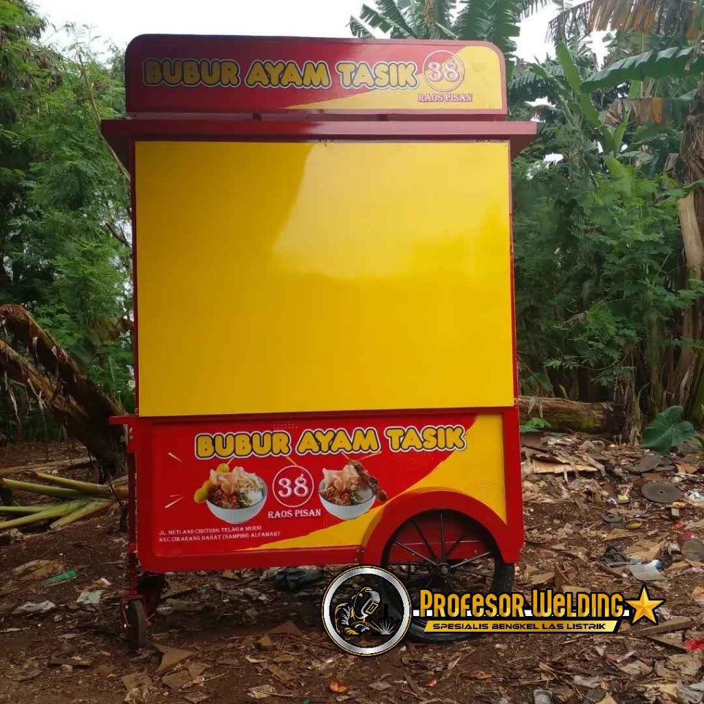 Jasa Custom Gerobak Bubur Ayam Unik dan Menarik di Bekasi