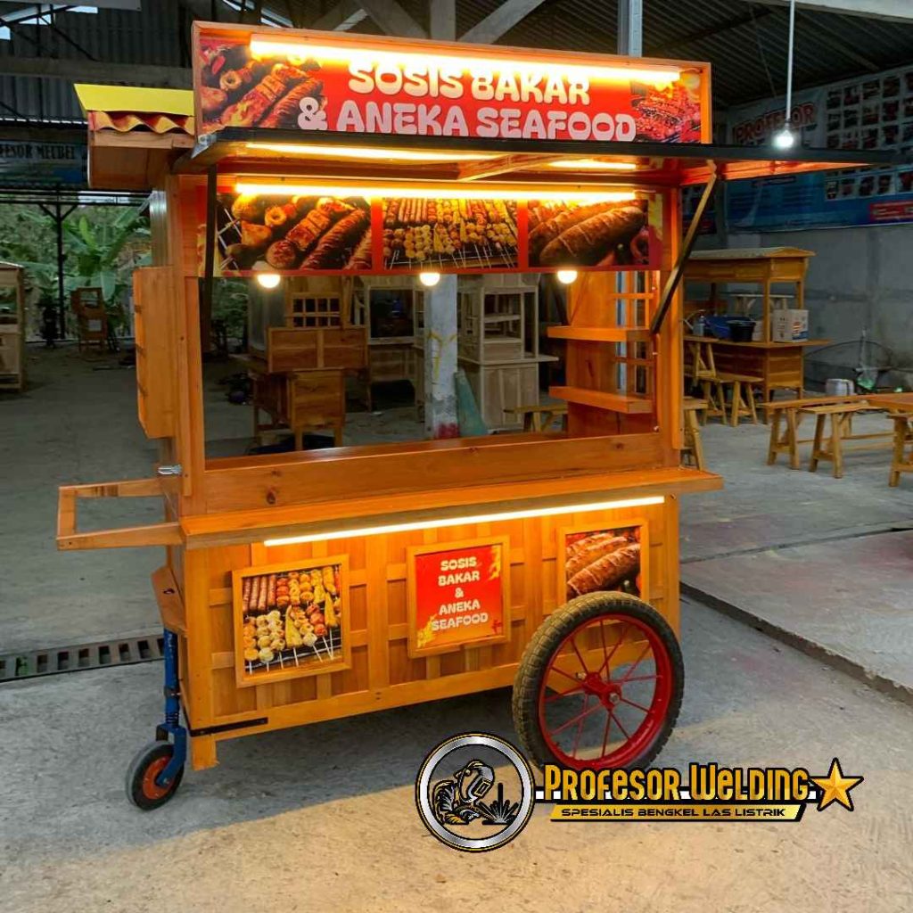 Gerobak Kayu Unik Minimalis