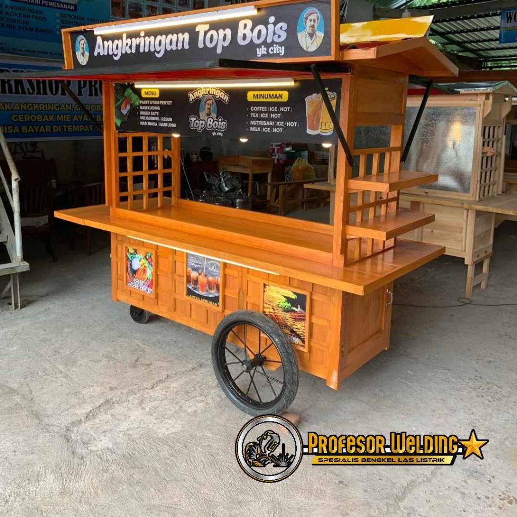 Gerobak Kayu Unik Minimalis